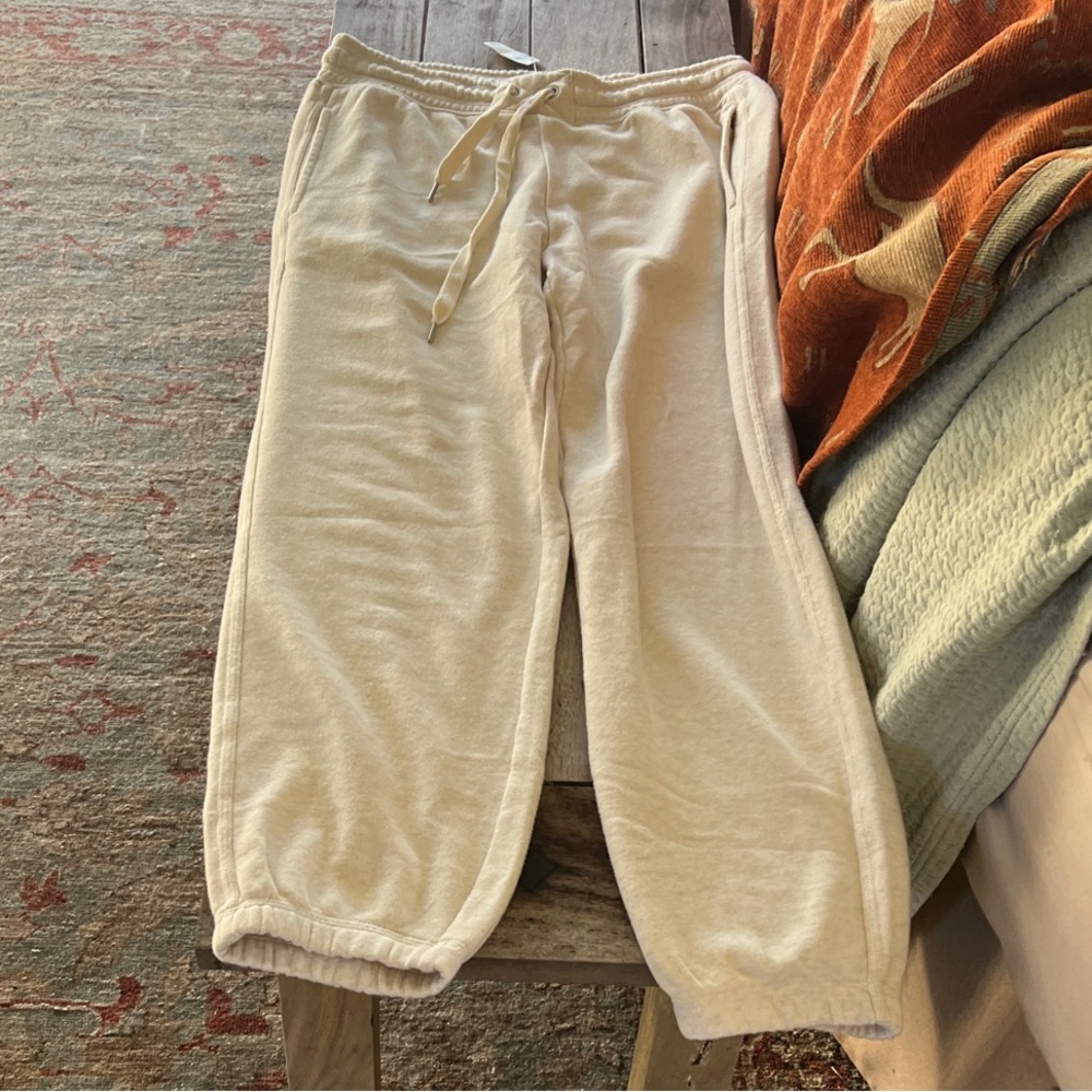 Aerie Cream Jogger Sweatpants NWT